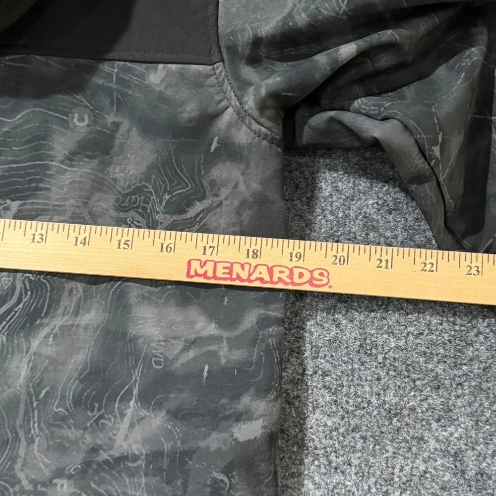 Free Country Softshell Jacket Boys 14/16 Grey Black Excellent Topo Map Hooded